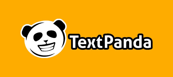 This Tatango SMS marketing blog image shows the face of a grinning panda that is placed on an orange colored background. The picture also shows the word “TextPanda”