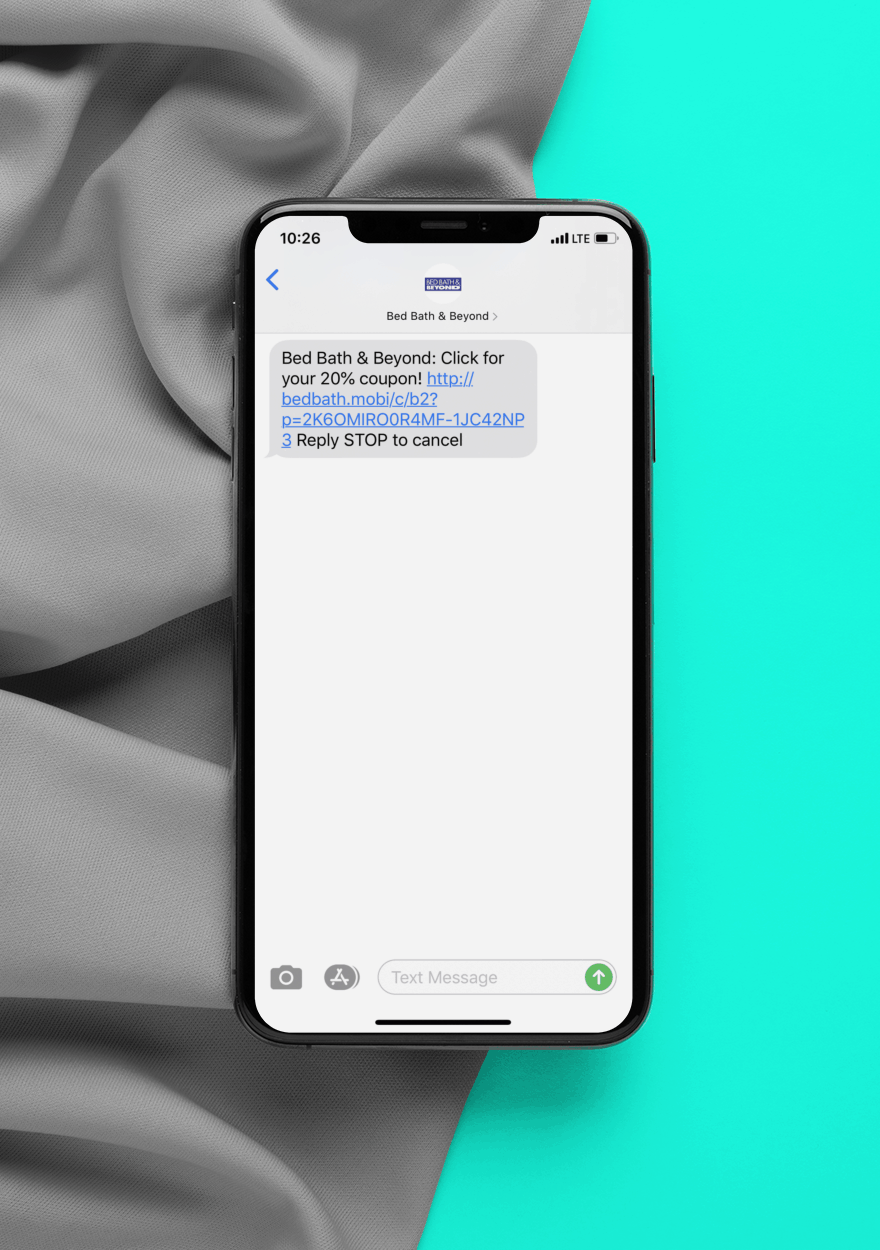 Bed Bath and Beyond SMS Marketing Example 3