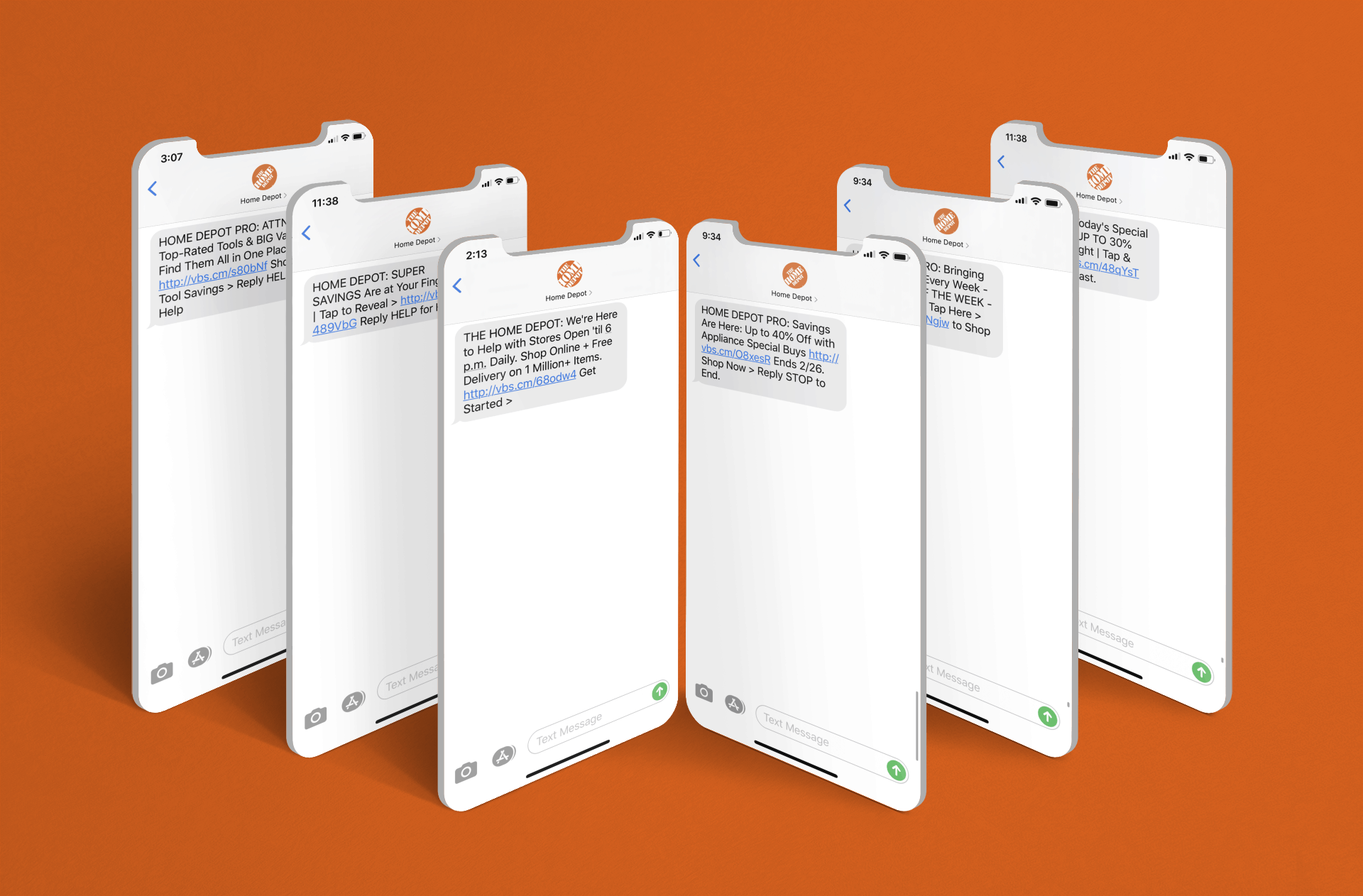 Home Depot SMS Marketing Messages