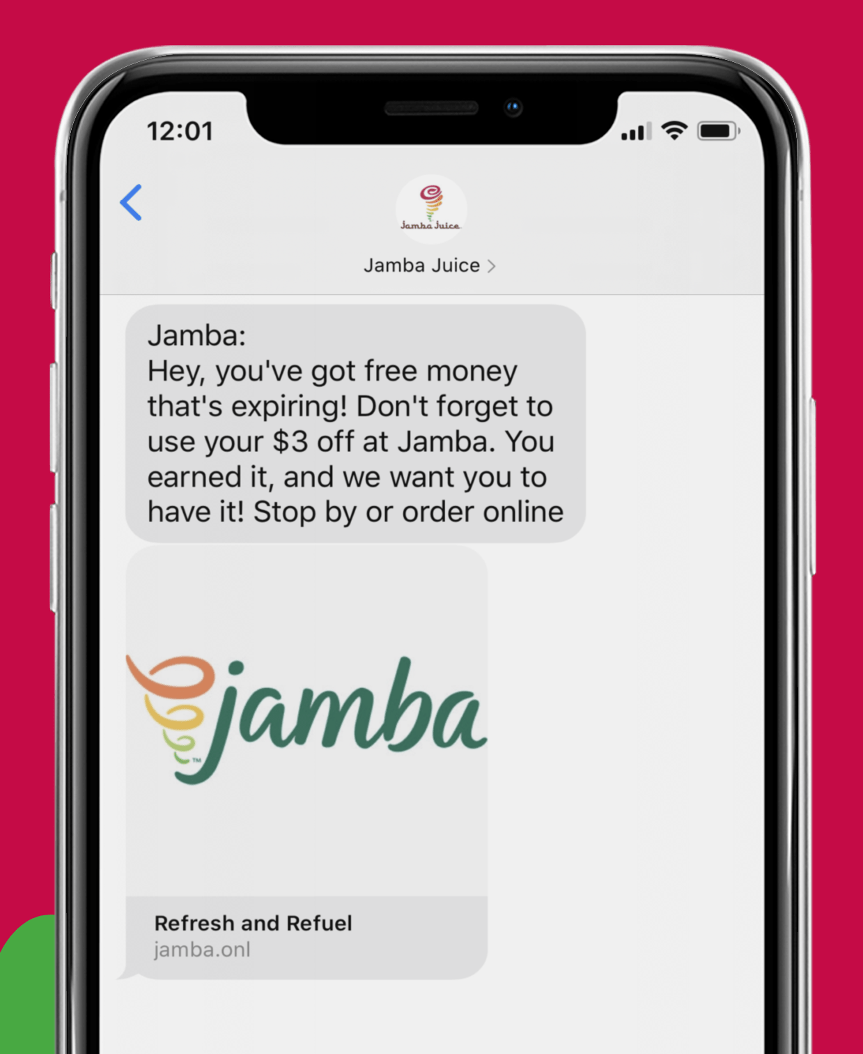 Jamba Juice SMS Marketing Example for Restaurants