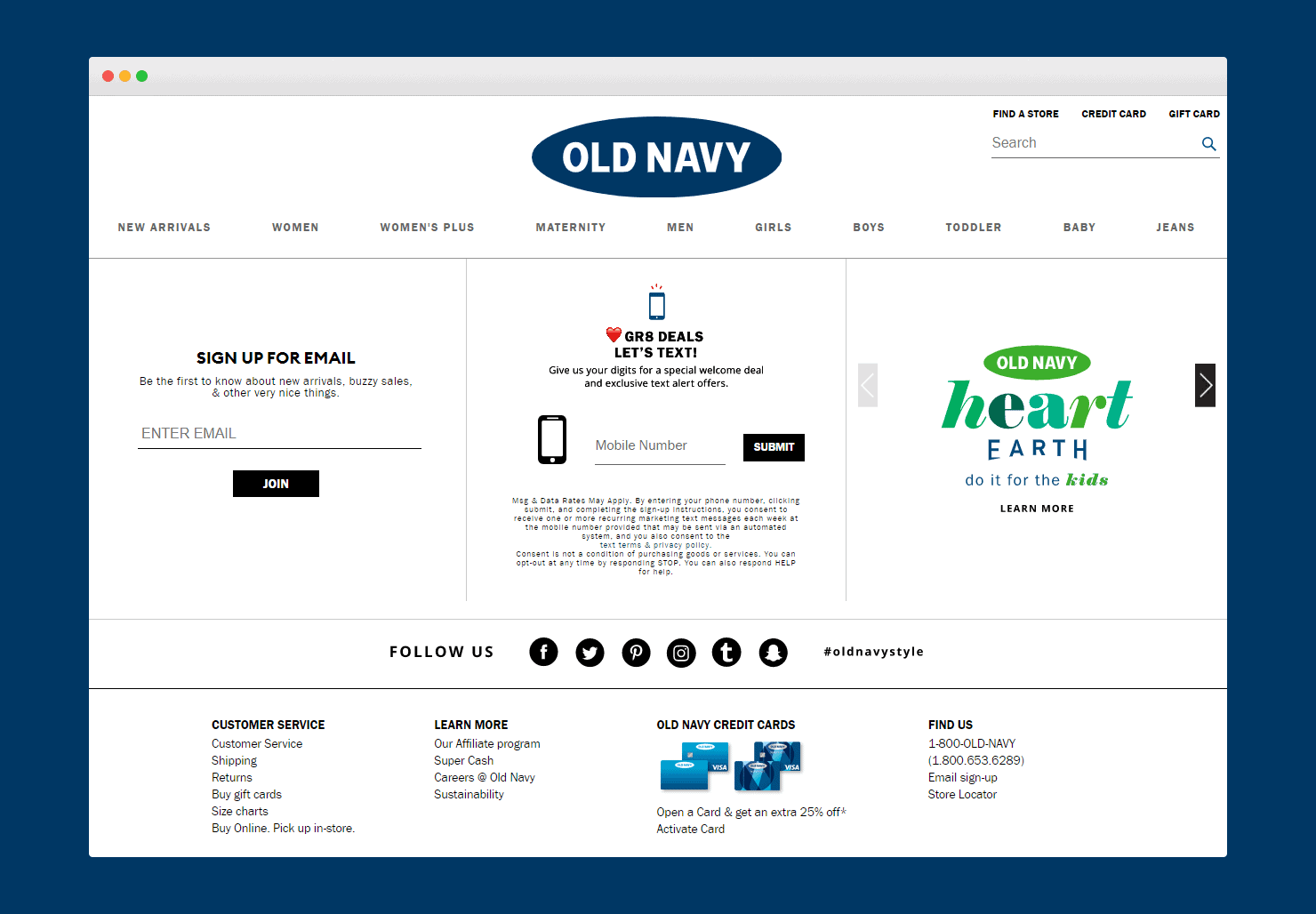 Old Navy - Retail SMS Marketing Example
