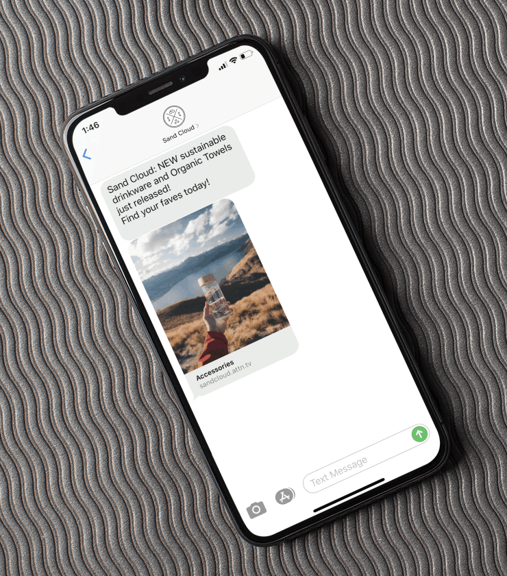 SMS Marketing Message with a Hyperlink from Sandcloud