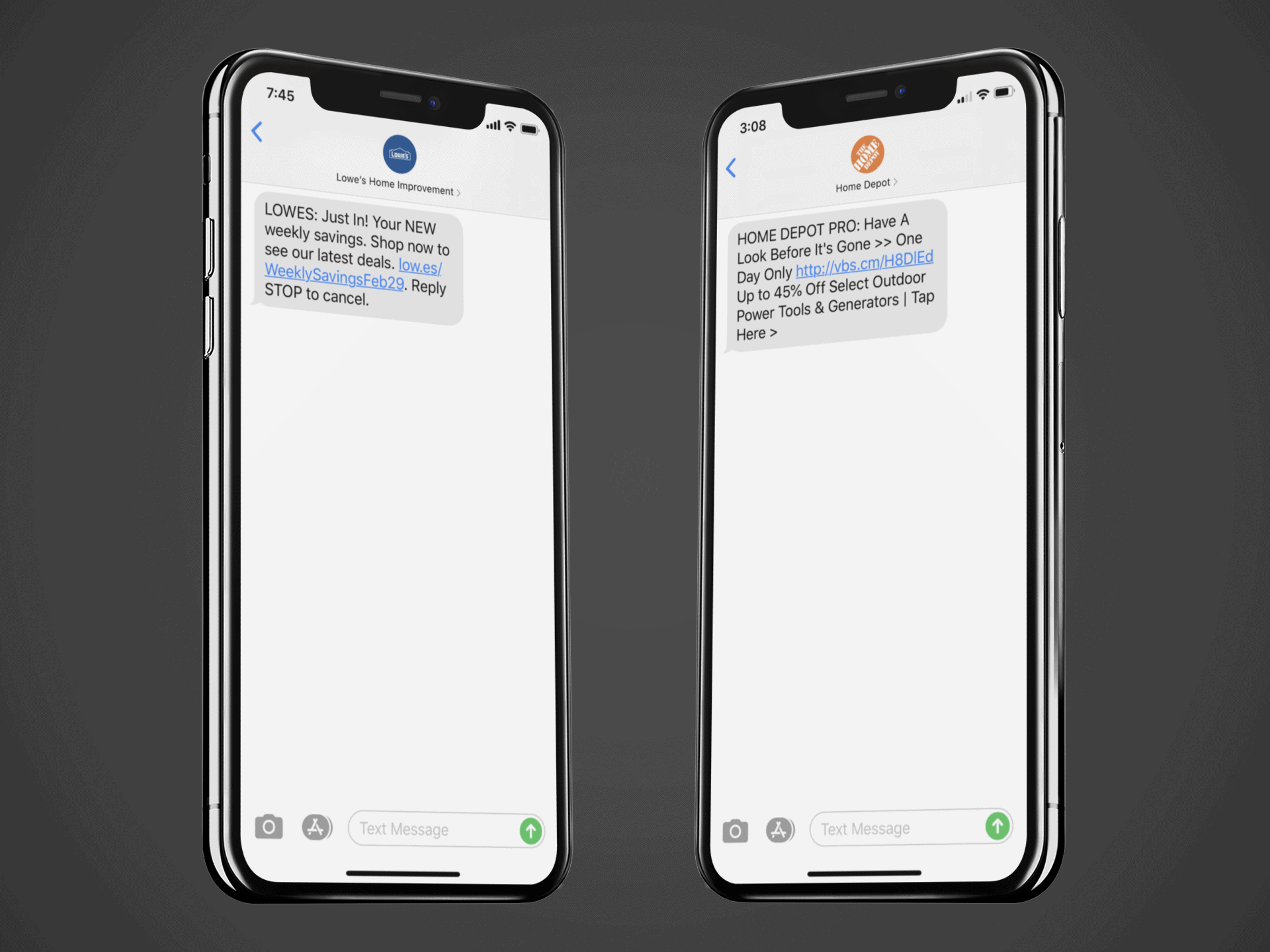 sms marketing showdown lowes vs home depot exclusive content