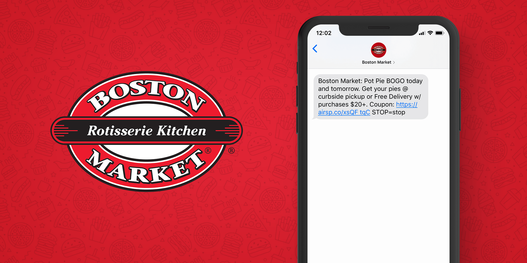 Boston Market SMS Marketing Example - 50 Examples of Brands Using SMS Marketing