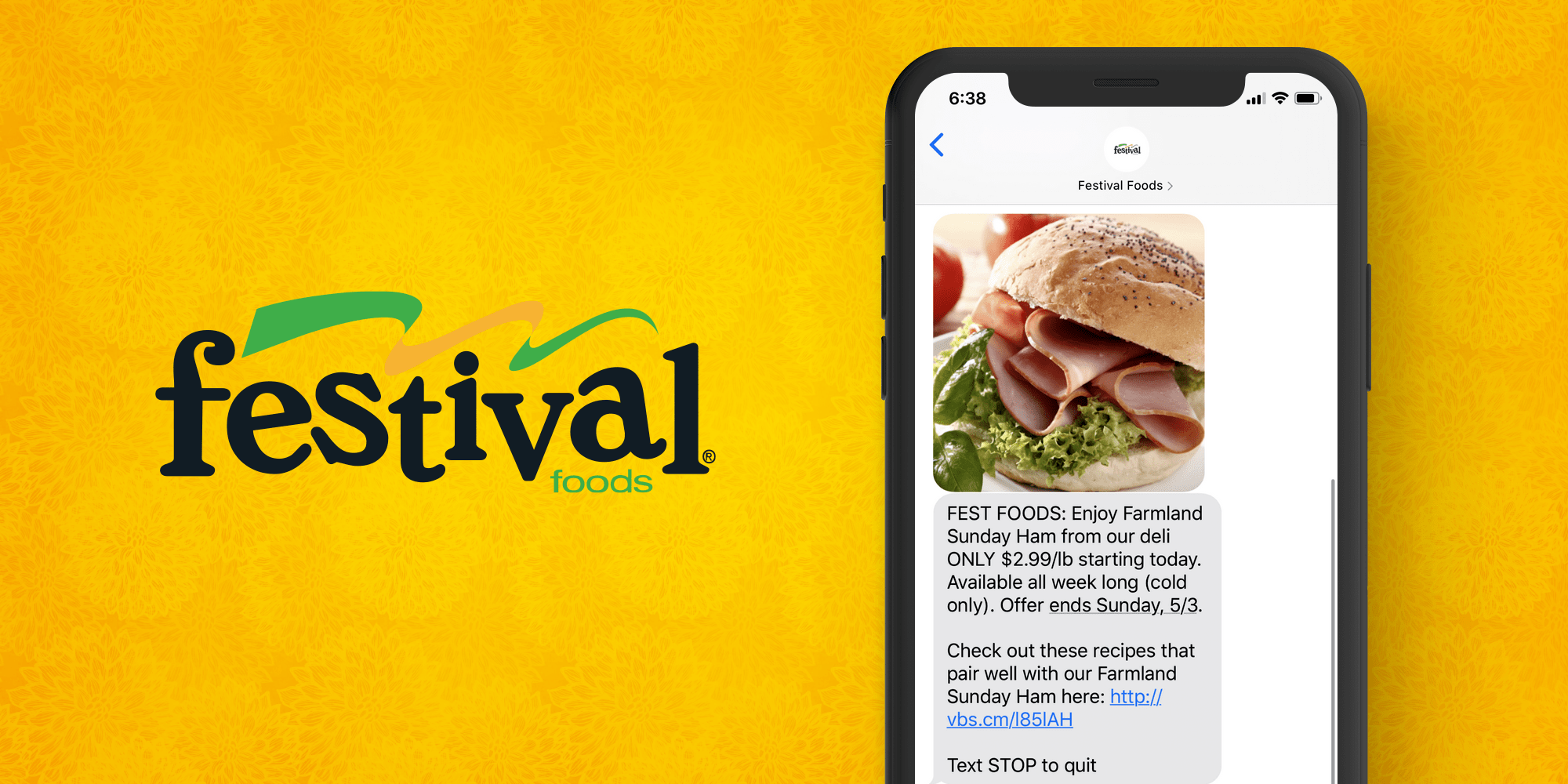 Festival Foods SMS Marketing Example - 50 Examples of Brands Using SMS Marketing