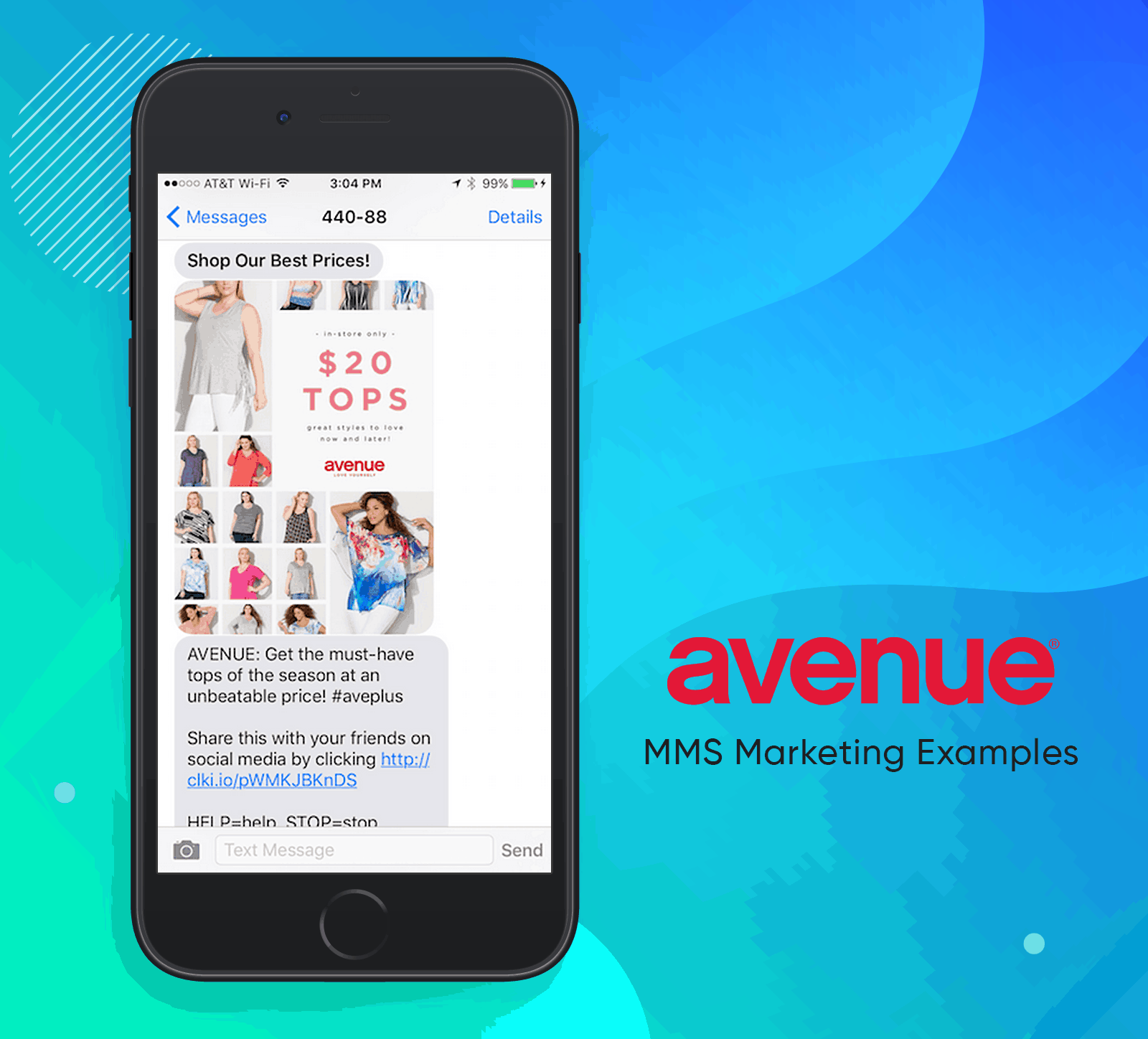 MMS Marketing Examples From Avenue Retail Stores - Shop Our Best Prices
