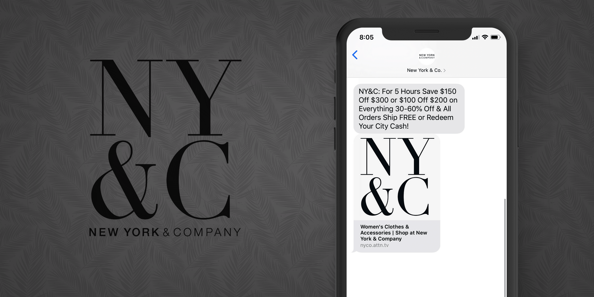 New York and Company SMS Marketing Example - 50 Examples of Brands Using SMS Marketing