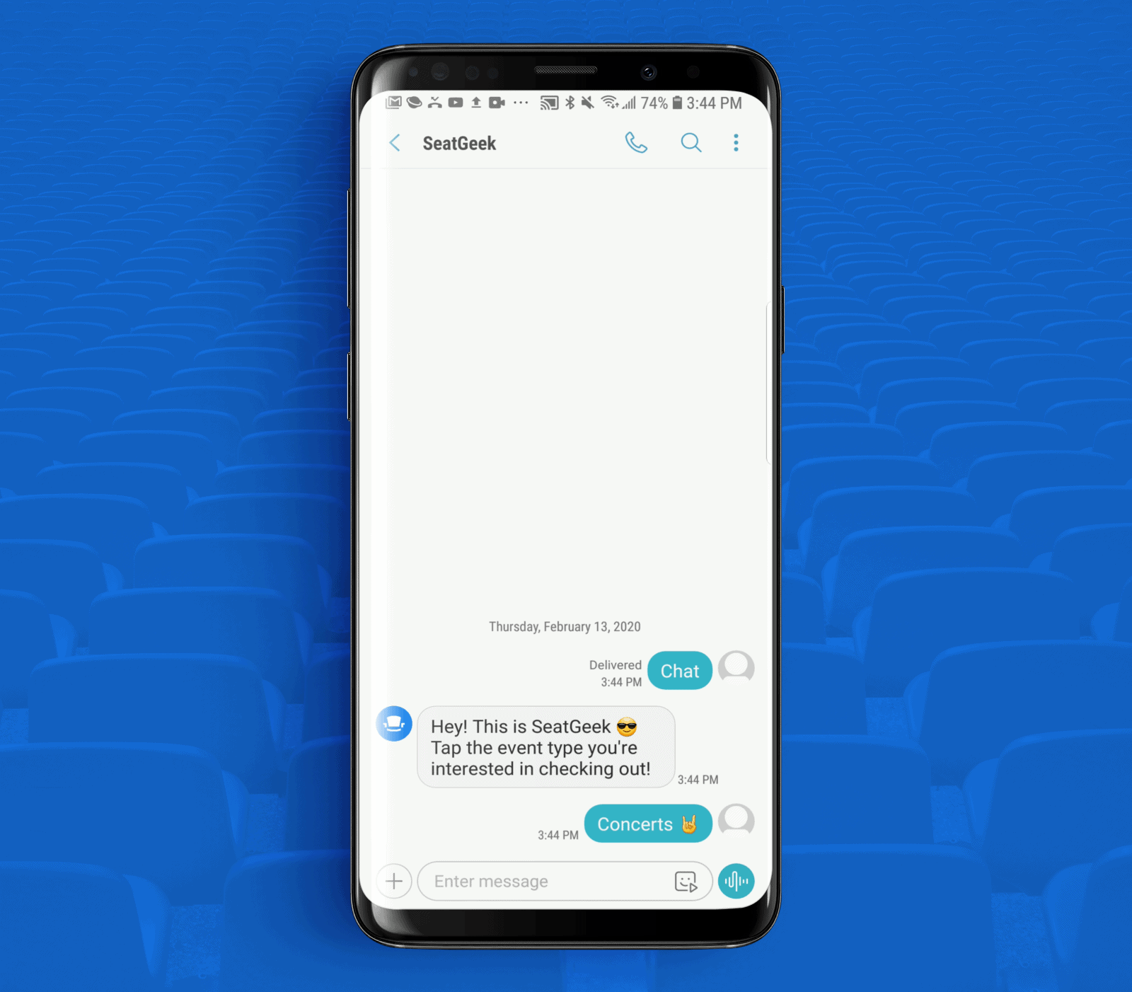 Seatgeek RCS Business Messaging Examples LaptrinhX