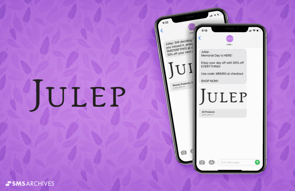 SMS Marketing Examples from Julep on SMS Archives