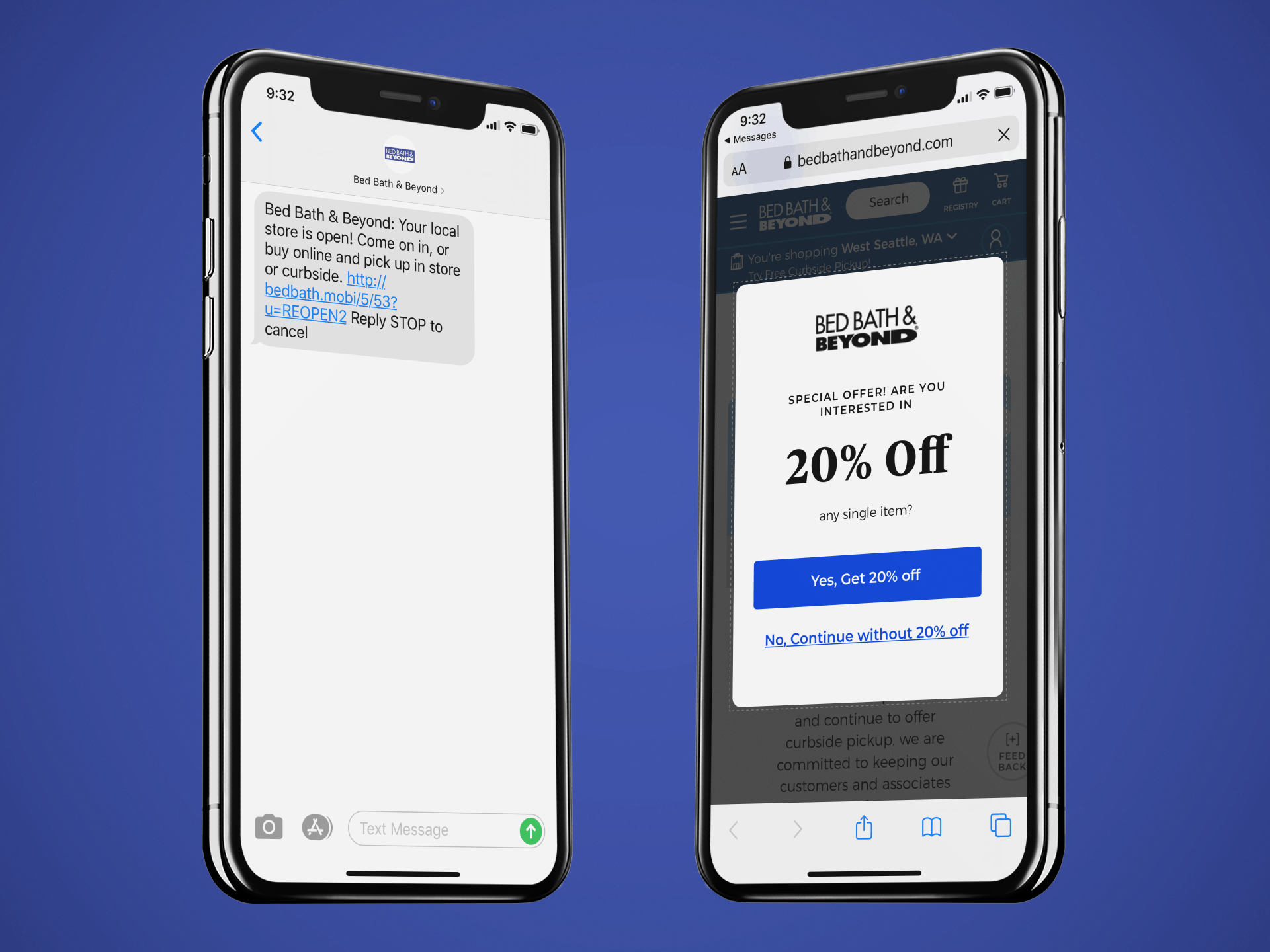Bed Bath Beyond Mobile Coupon Example
