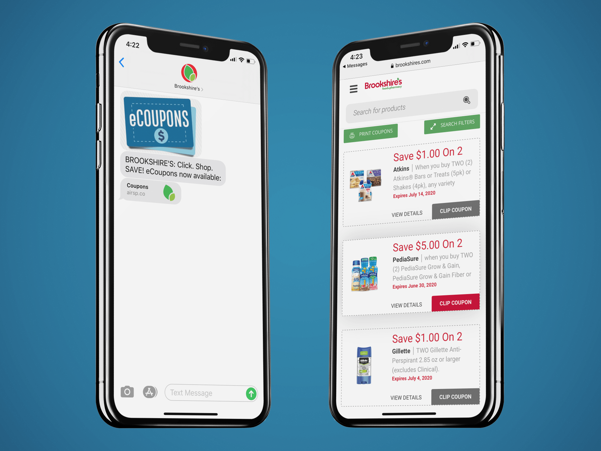 Brookshire's Mobile Coupon Example