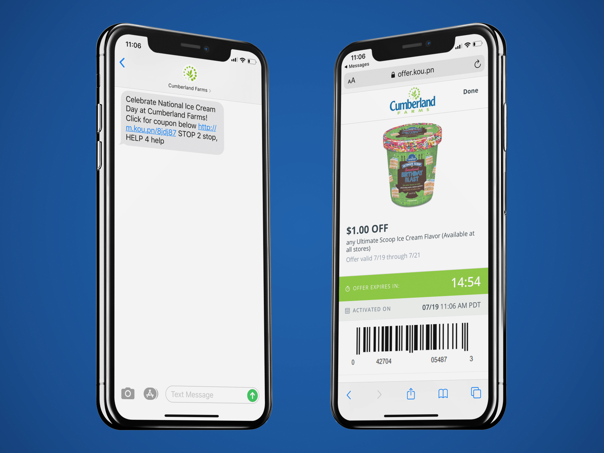 Cumberland Farms Mobile Coupon Example