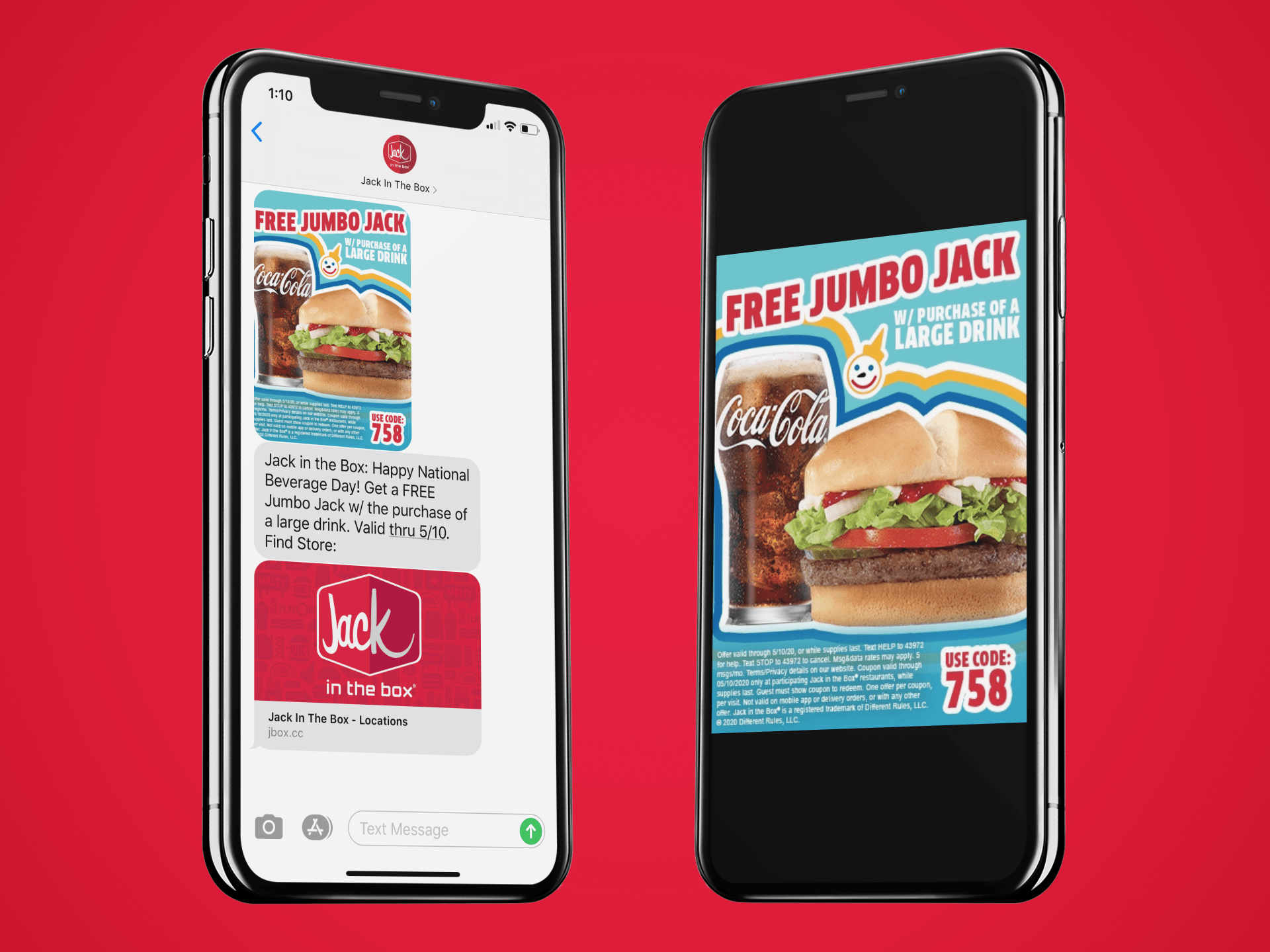 Jack In The Box Mobile Coupon Example