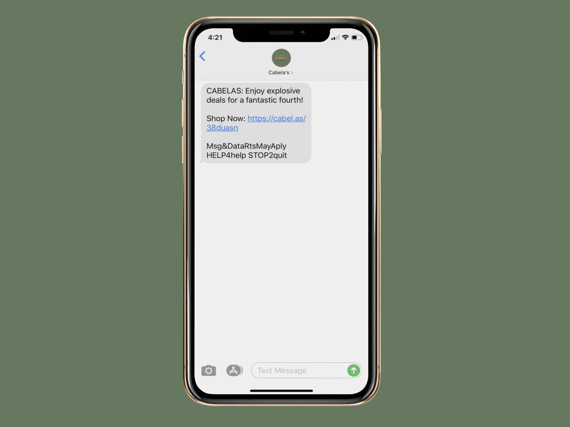 Cabelas-Text-Message-Marketing-Example