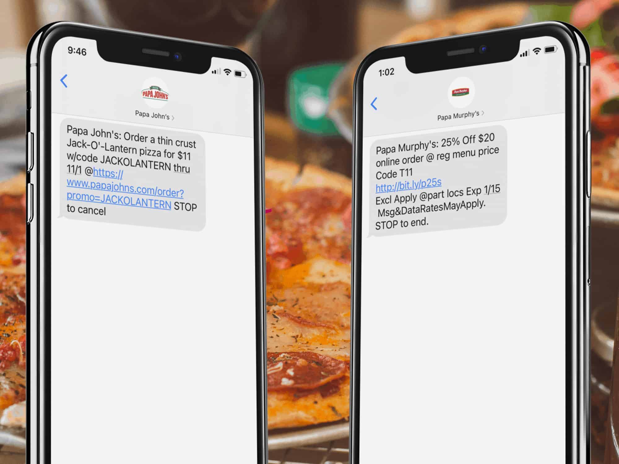 SMS Marketing Papa John’s vs. Papa Murphy’s