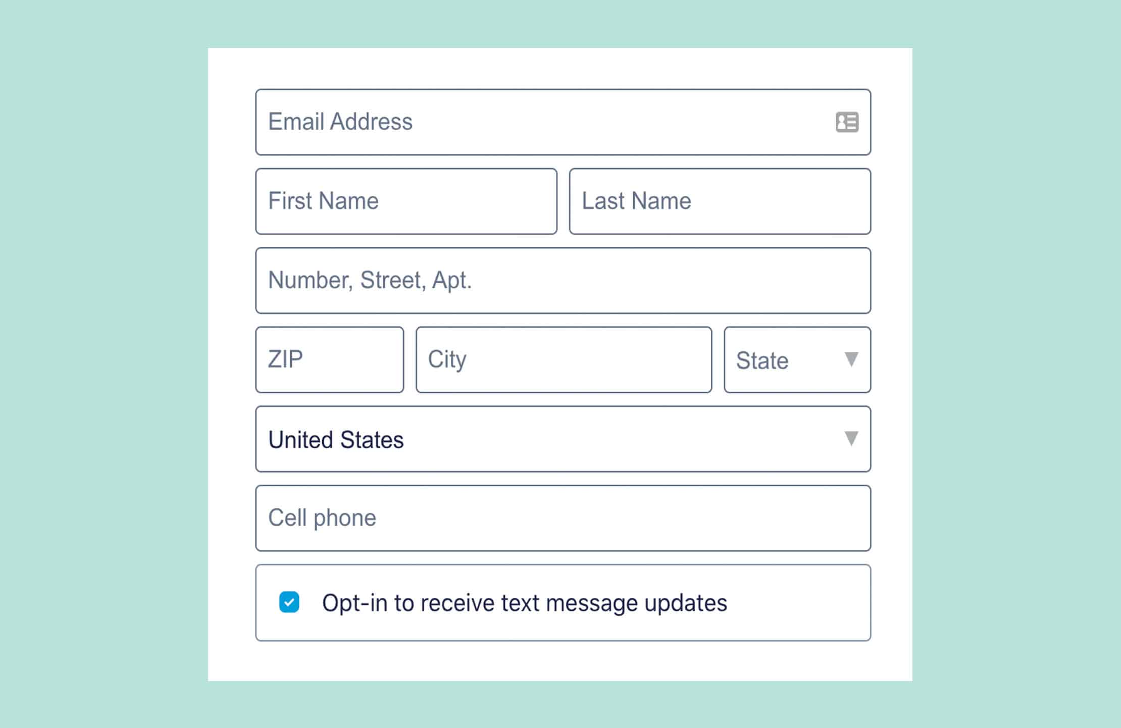 Political Text Message Opt-In Checkboxes