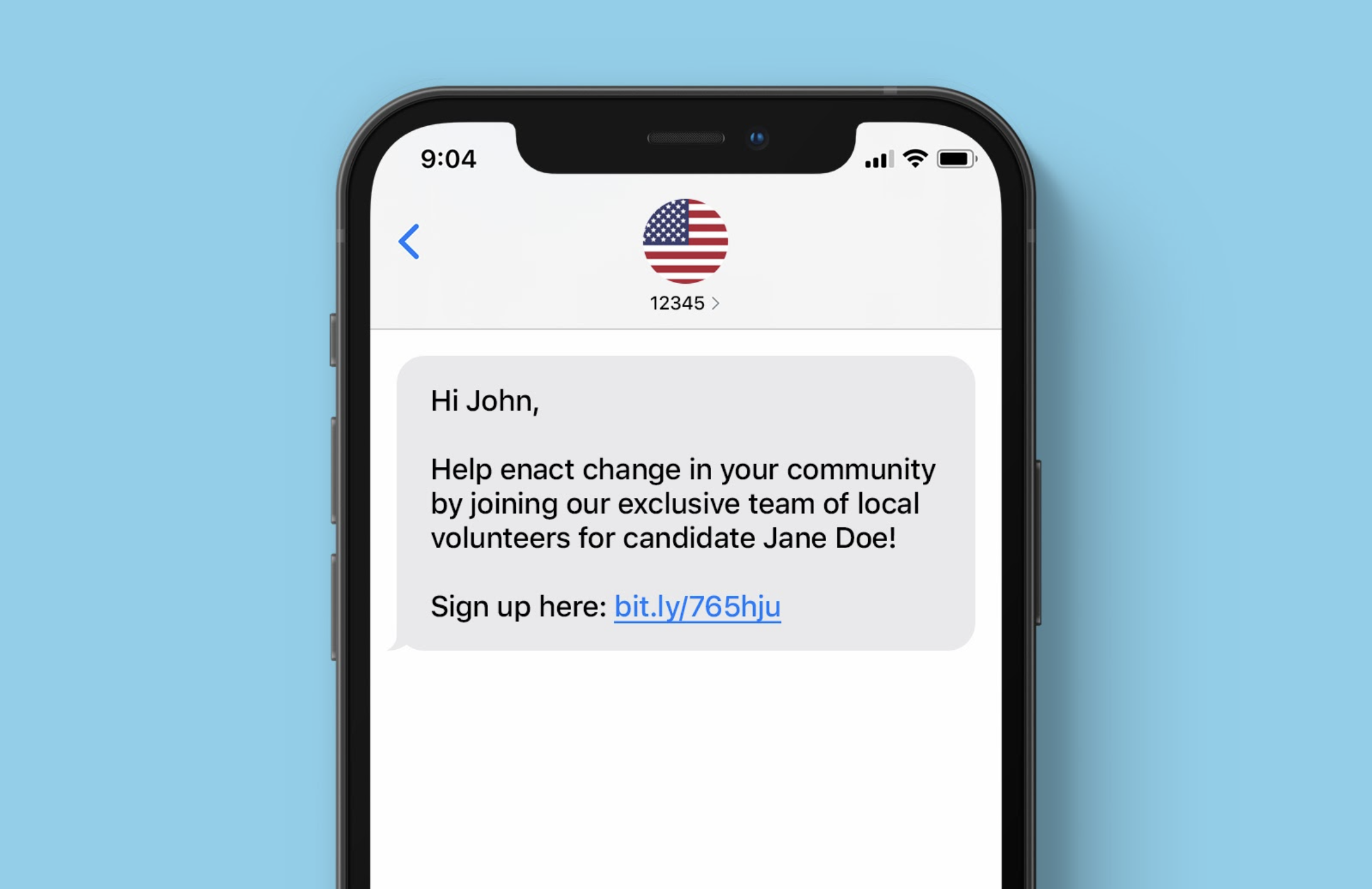 Political Text Messaging Volunteer Communication
