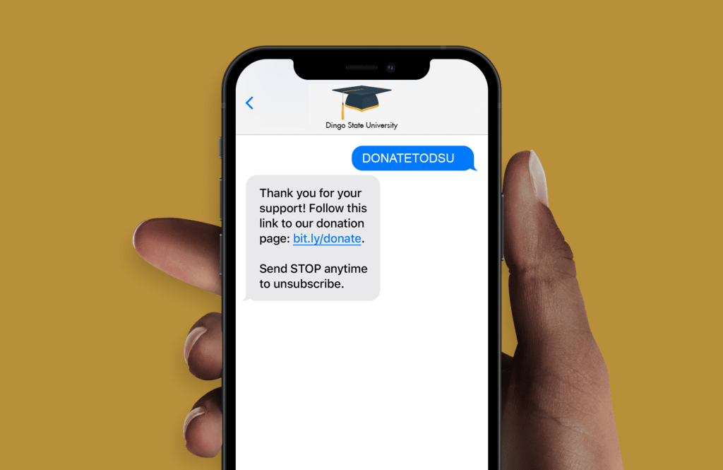 Your higher education texting keyword should be short and memorable. 