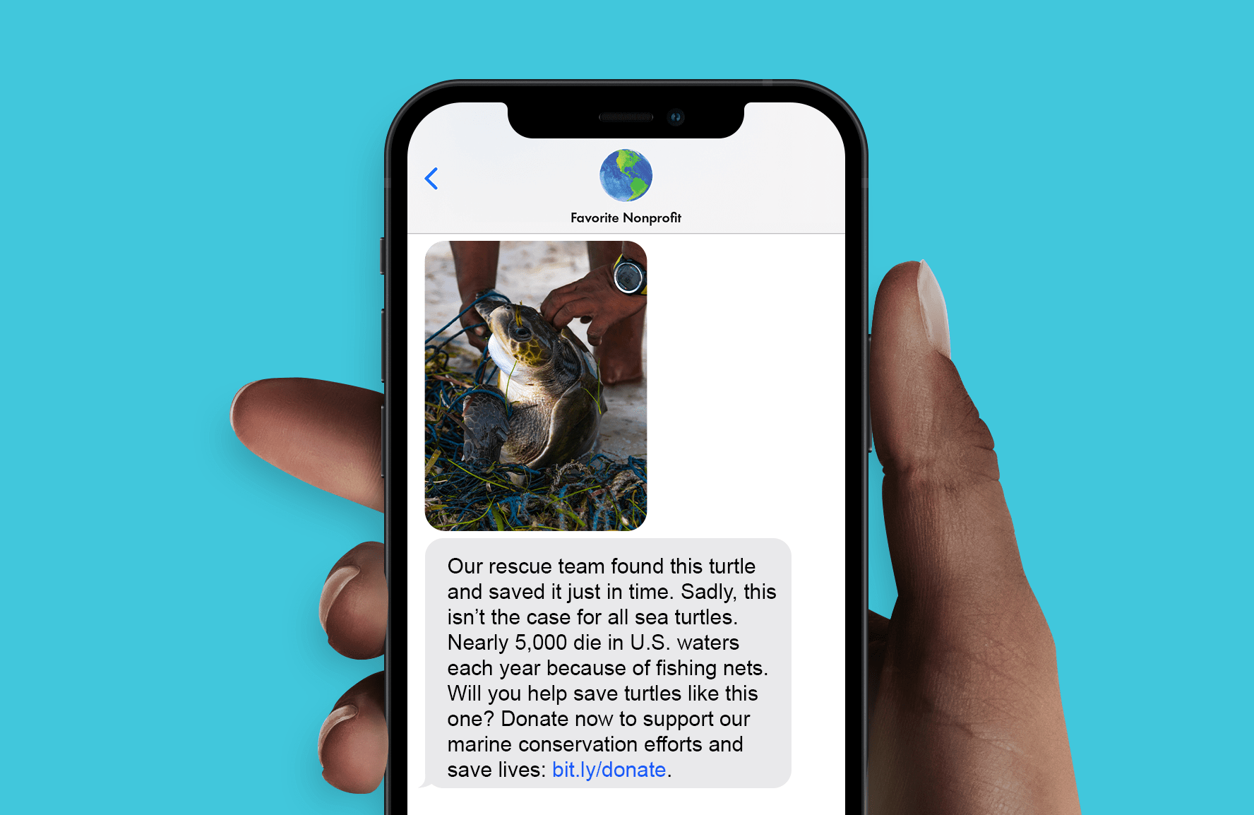 To make your text to give campaign as successful as possible, use storytelling in your messages. 