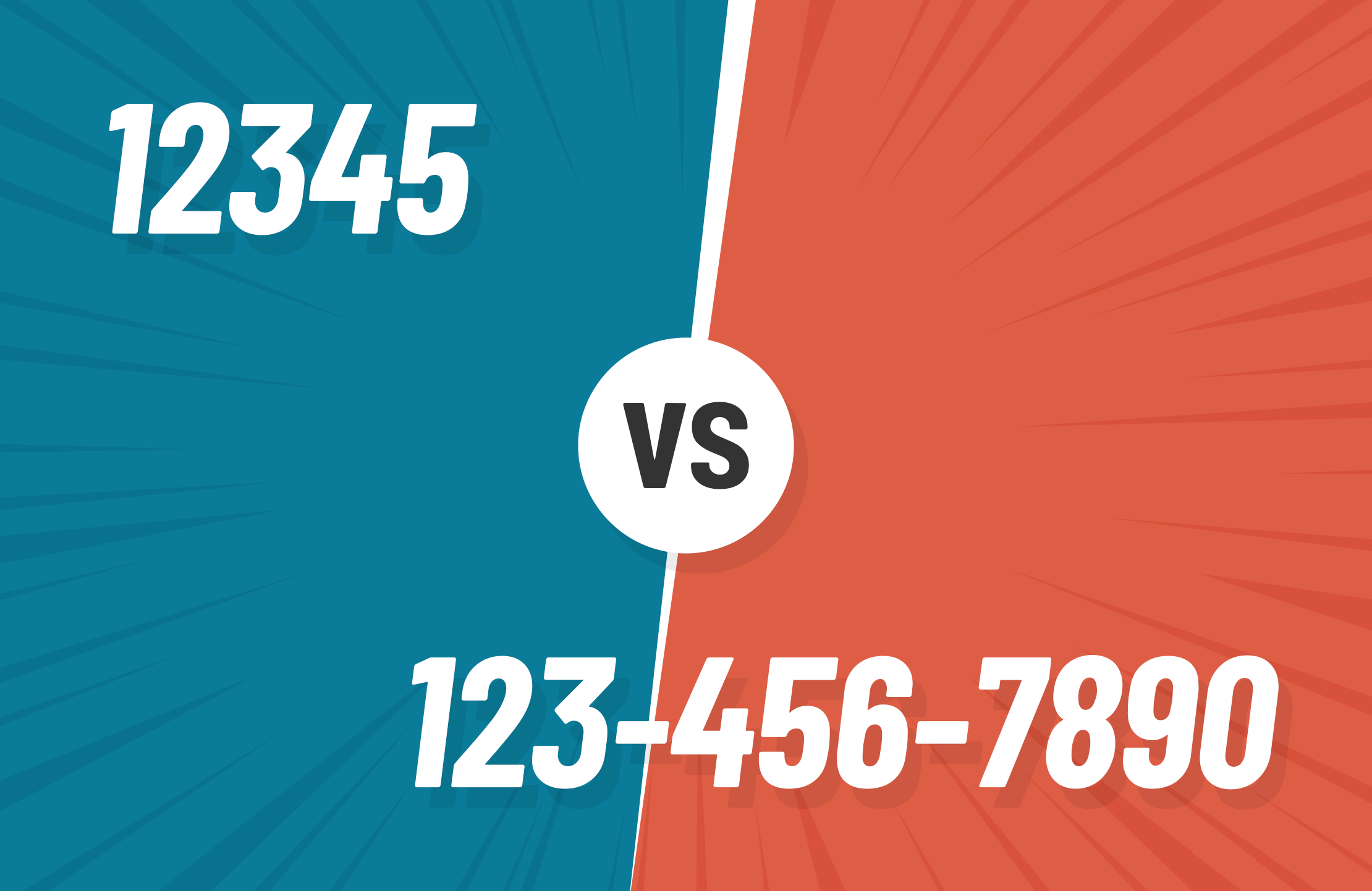 Image of 12345 short code vs 123-456-7890 10DLC phone number